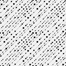 Abstract Black White Background With Small Circles.