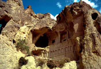 Goreme, Cappadocia, Turkey, 06.12.2018: ancient rock church Karanlık Kilise