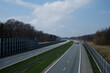 Autostrada A1 na odcinku Bytomia. Widok z mostu nad autostrada w kierunku Republiki Czeskiej