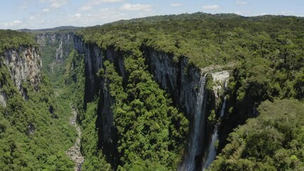 Wall Mural - AEREA DRONE IMAGE IN CANYONS APARADOS SERRA SANTA CATARINA ITAIMBEZINHO