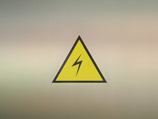 Poster - Triangular yellow flashover warning sticker
