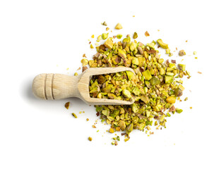 Wall Mural - Scattered Pistachio Nut Pieces, Break Chopped Pistachios