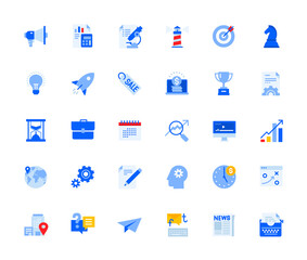 Wall Mural - business and marketing icons set for personal and business use. vector illustration icons for graphi