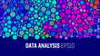 Data analysis circle charts. Circle pattern Big data cloud analysis. Bigdata predict backgorund