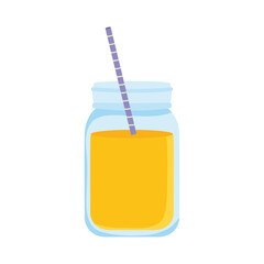 Canvas Print - orange juice jar