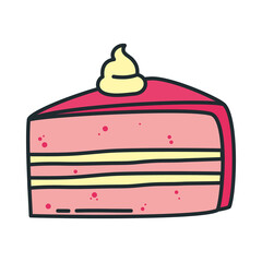 Sticker - pink cake piece