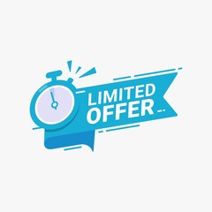 Wall Mural - Limited offer label sign for banner promotion vector illustration