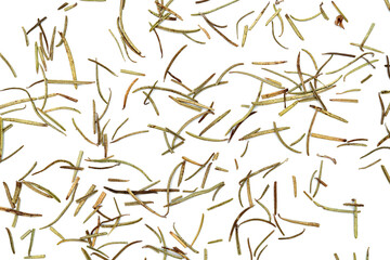 Wall Mural - Dry rosemary pile isolated on white background