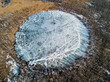 © Crazy nook - Bottomless circle Lake in Solnechnogorsk District, Moscow region. Russia. Aerial view