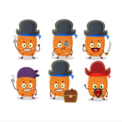 Wall Mural - Cartoon character of chicken nugget with various pirates emoticons