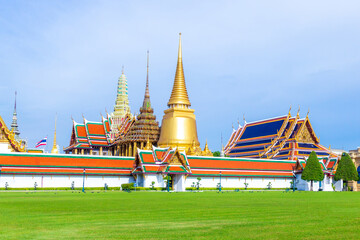 Wat Phra Kaew, Temple of the Emerald Buddha locate in the Bangkok, Thailand. Asia.