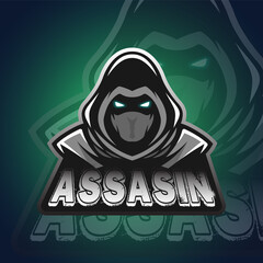 Wall Mural - Assassin Logo Mascot Vector Illustration