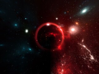 Wall Mural - black hole, science fiction wallpaper. beauty of deep space. colorful graphics for background, like 
