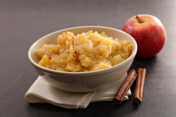 Wall Mural - apple sauce with cinnamon spice