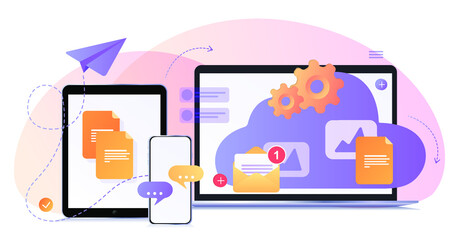 Concept web design, website page development. The working process. Template landing page for website. Web development, optimization, user experience. Website layout elements, photo, data transfer. 