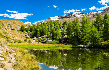 Poster - Grindjisee lake near Zermatt in Switzerland