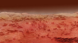 Fototapeta  - Mars landscape, science fiction illustration