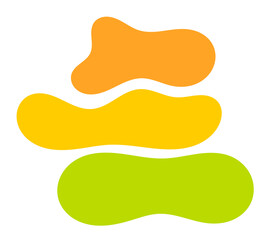 Wall Mural - Colorful abstract liquid amoeba banners flat design elements.