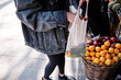 © Angel Santana - Women with eco friendly bags buying fruits on street market