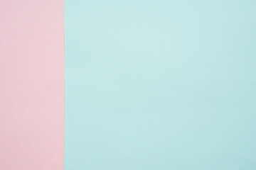 Wall Mural - pink pastel blank paper and baby blue paper for background