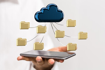 cloud technology. integrated digital web concept background