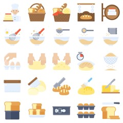 Bakery and baking related flat icon set 2