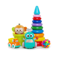 Canvas Print - Toys collection isolated on white