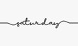 © Rasendria - saturday handwritten word vector on white background.