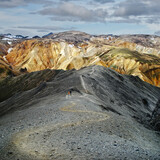 Fototapeta Krajobraz - Landmannalaugar Islandia ścieżka w górach 