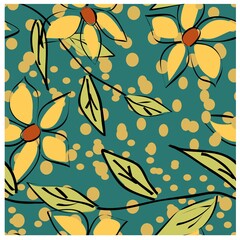 Flowers for decorative design. Trendy seamless vector floral pattern. Vector design template. Abstract seamless pattern .