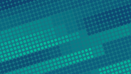 Leinwandbilder - Blue green tech dotted pattern. Vector techno background