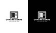MF logo design icon template vector illustration minimal design