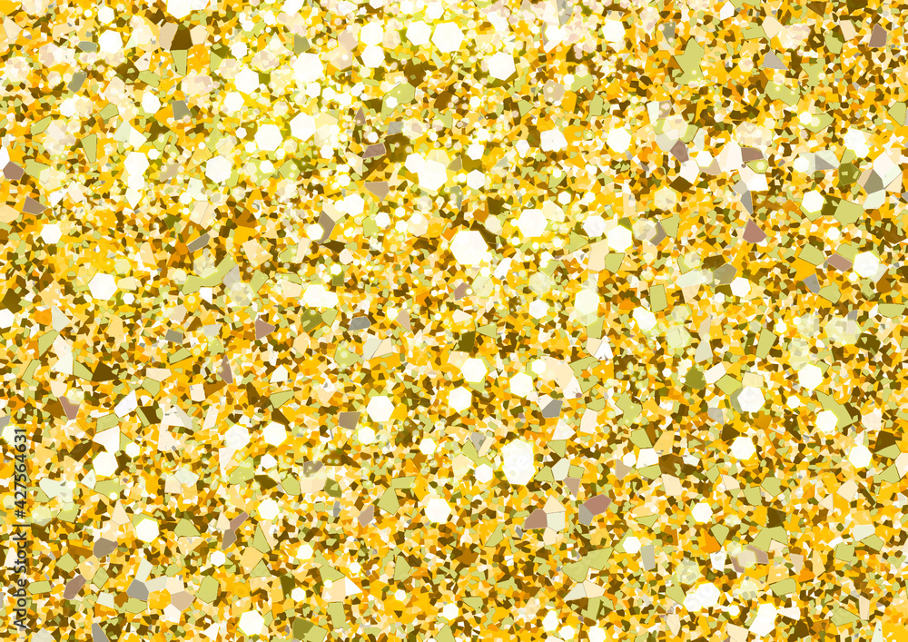 グリッター ラメ スパンコール キラキラ 背景 イラスト 金色 黄色