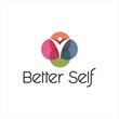 © koji antero - abstract youthful better self logo design with human vector illustration