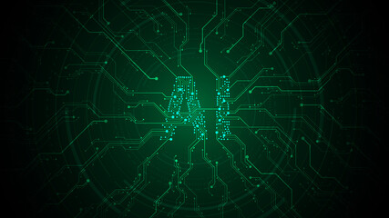 AI operating system at the center of various work systems.