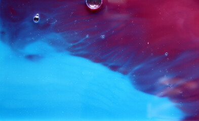 Canvas Print - combination of milk and food coloring