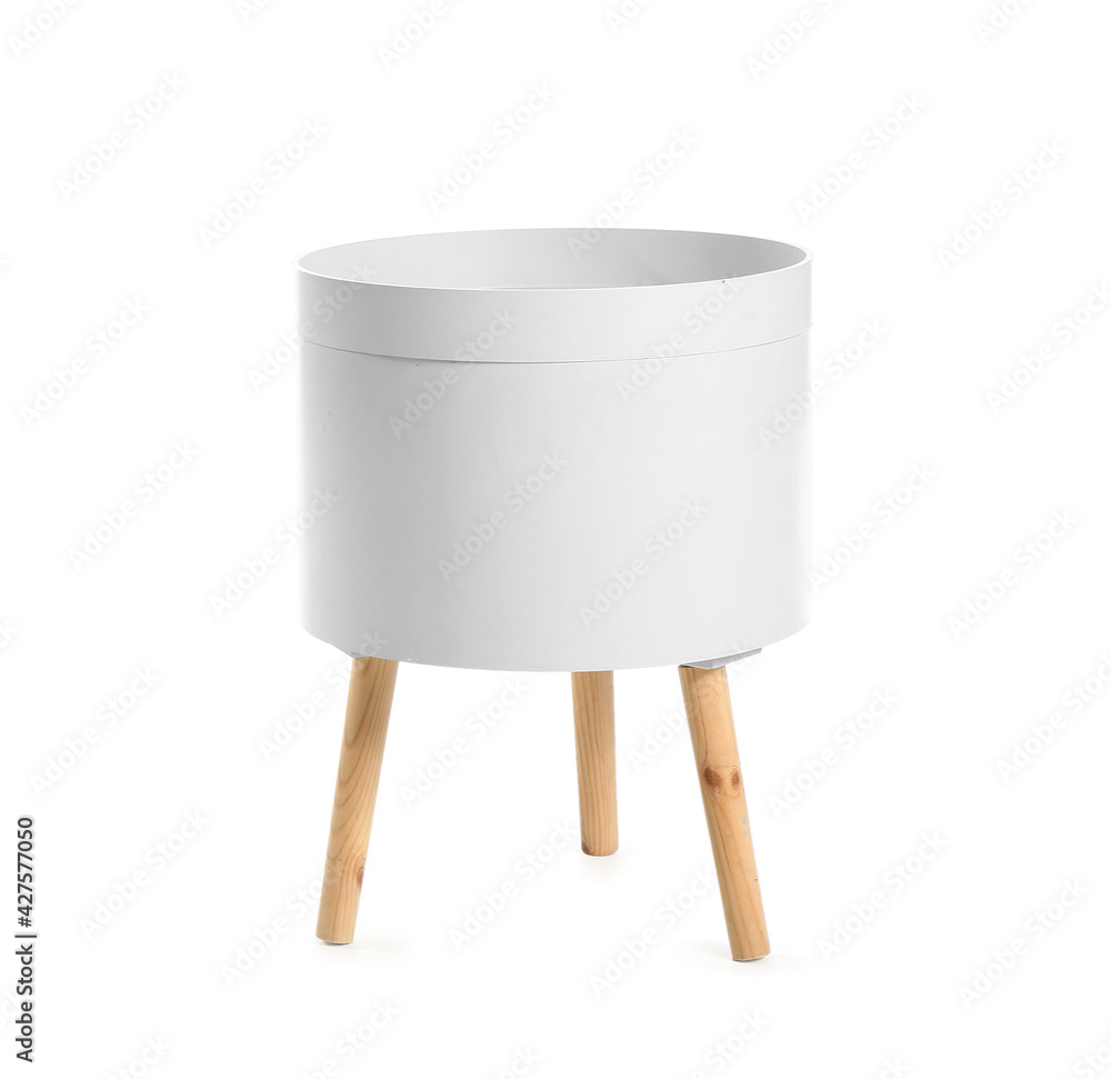 Modern table on white background