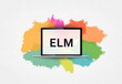 ELM programming language.  Word Elm on laptop
