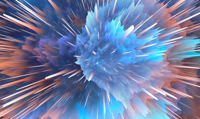 Wall Mural - Background of hand drawn Abstract explosion advertisement