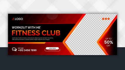 Fitness-GYM Facebook Cover Template