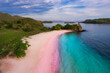 Beautiful pink sand beach. Amazing dreamy beach. Lombok, Indonesia, Komodo, Bahamas, Greece, Sardinia.