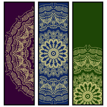 Flyer Design With Floral Mandala. Vector Illustration