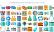© arga muria - E-commerce business and Online shopping icons collection set, multicolor design for application and websites on white background, Vector illustration EPS 10 ready convert to SVG