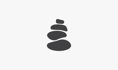 pebble pile vector illustration on white background. creative icon.