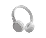 Fototapeta Kwiaty - single white bluetooth wireless headphones