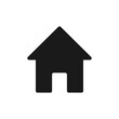 © Віталій Баріда - Home icon. House black pictogram. Home page concept. Building silhouette symbol. Vector isolated on white
