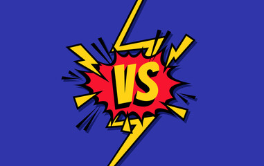 Wall Mural - VS. Versus letter logo. Battle vs match, game