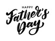 © 1emonkey - Happy fathers day. Lettering. Holiday calligraphy text