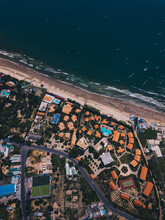 Aerial View Of Sea And Houses