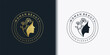 © MUCHAMAD - Woman beauty logo template with golden gradient emblem concept
